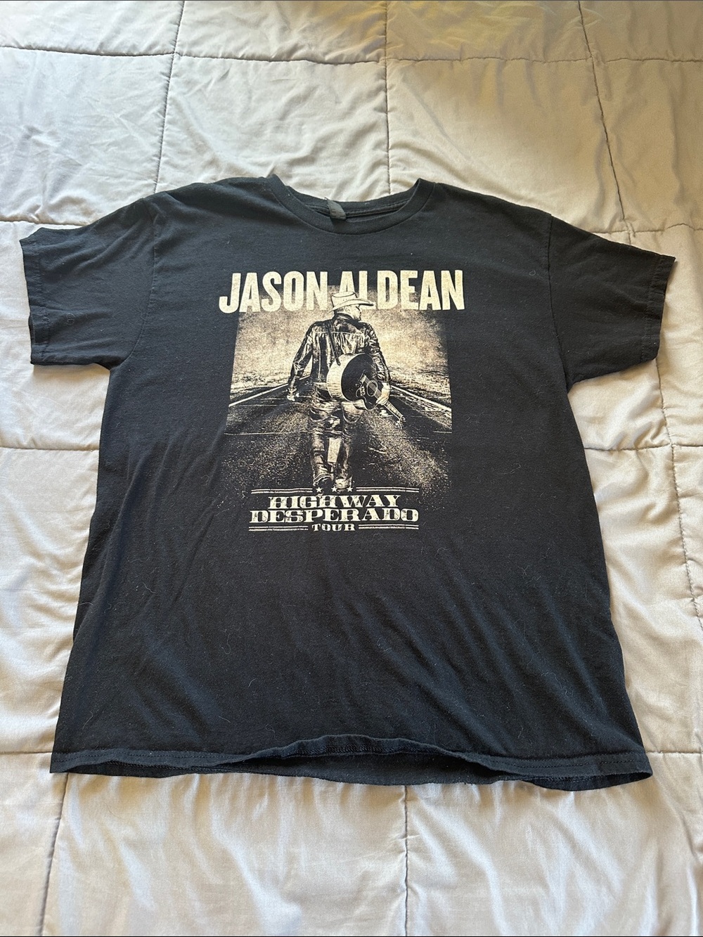 Gildan Black Jason Aldean 'Highway Desperado' Graphic Tee